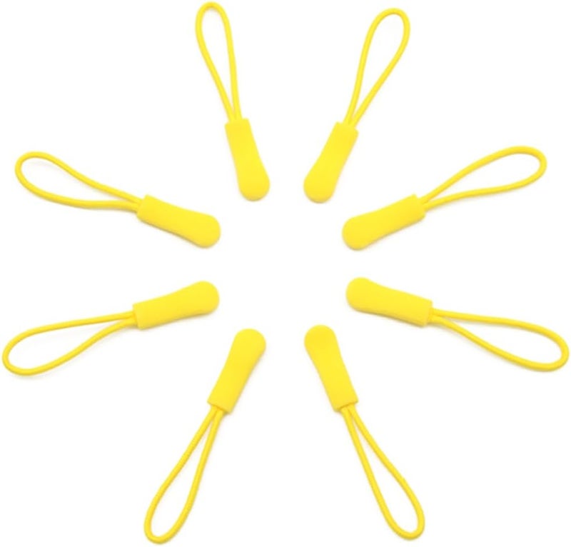 Ruidee 50 Pieces Zipper Pulls Zipper Tabs Zipper Pull Cord Extender Replacement Zipper Pulls for Backpacks, Jackets, Luggage, Purses, Handbags（Yellow） - Image 4